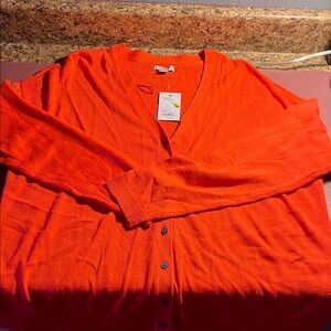 Croft & Barrow Women's Bright Orange Cardigan
